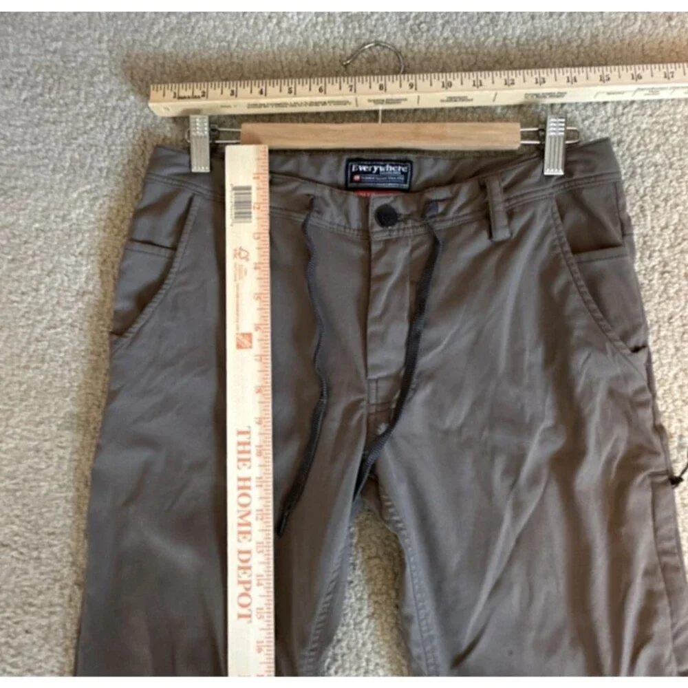 686 Everywhere Brown Slim Fit Taper Stretch Pants Comfy Travel | Mens 30Wx 30L